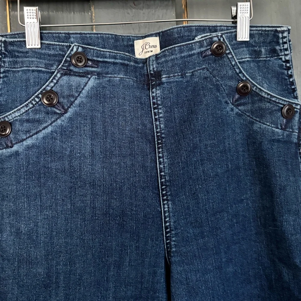 J. Crew Reimagined Dark Blue Wide-Leg SAILOR Jeans sz 29